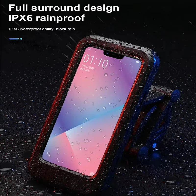 Waterproof Mobile Phone Holder for Motorcycle Bike Magnetic Cycling Phone Bag GPS 360° Swivel Adjustable Stand Phone Accessories