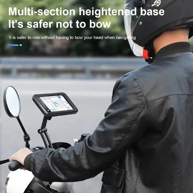 Waterproof Mobile Phone Holder for Motorcycle Bike Magnetic Cycling Phone Bag GPS 360° Swivel Adjustable Stand Phone Accessories